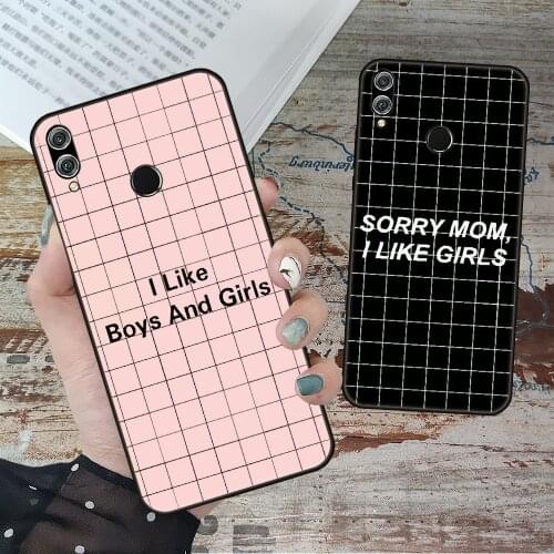 Phone Case For Huawei Honor 9X 10 9 20 8X 8A 8S 7X 7A i A Pro Play Lite Black Cover Shell Trend Back Love Is Love LGBT Rainbow