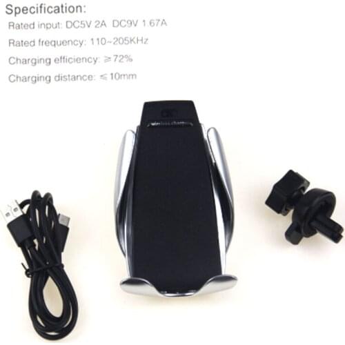 For S5 wireless car 10W charger 360 rotating infrared automatic clamping mobile phone fast charging bracket