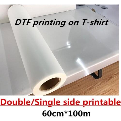 Double side matte printable DTF inkjet film for heat transfer DTF printer 60cm*100m size