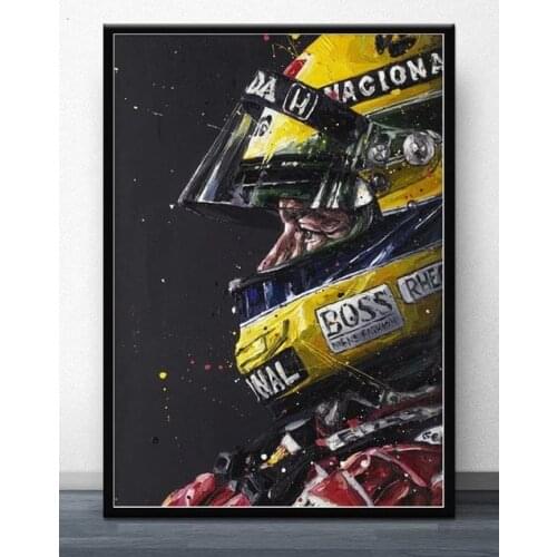 Hd Photography Art Picture Ayrton Senna F1 Mclaren Formula World Championship Racing Poster Sports Competition Canvas Painting