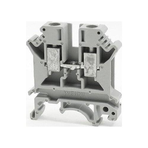 UK6N 800V 57A 6/10mm2 Wire Range Screw Clipping Terminal Block Connector Gray