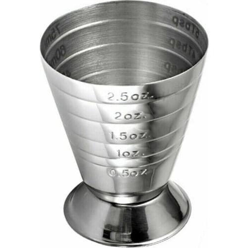 75ml Measuring Shot Cup Ounce Jigger Bar Cocktail Drink Mixer Liquor Measuring Cup Mojito Measurer Coffee Mug Stainless Steel