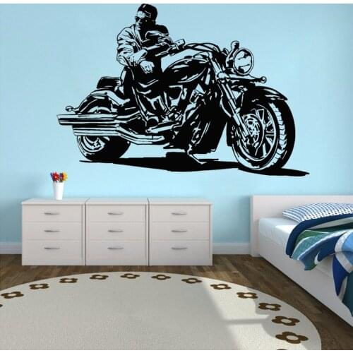 Motorcycle Wall Sticker Sport Racing Vinyl Decal Speed Motocycle Sports Home Decor Motorcyclist Bedroom Decoration Knight Mural