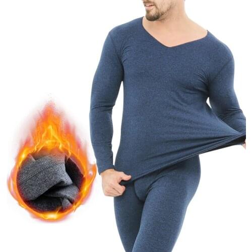 Mens Warm Thermal Underwear Winter Long Johns Thermal Shirts & Pants Sets Male Thermo Clothes