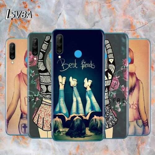 BFF Best Friend Soft TPU Silicone Cover For Huawei P40 P30 P20 Pro P10 P9 P8 Lite E Plus 2019 2017 Phone Case
