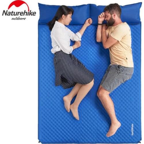 Naturehike Inflatable Mattress With Pillow Beach Mat Double Inflatable Cushion Outdoor Tent Camping Mat Air Bed Sleeping Pad