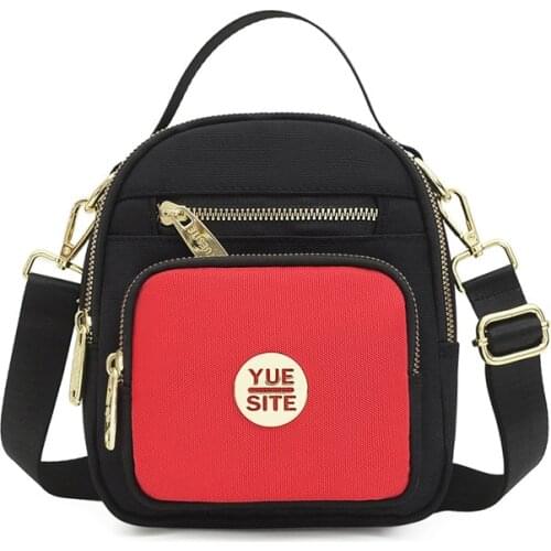 Nylon Female Shoulder Bags Solid Color Women Messenger Bags Waterproof Ladies Crossbody Bags Fashion Tote Bags for Girls Purses