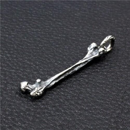 925 sterling Silver Bone gothic MEN Women pendant charm jewerly A3445