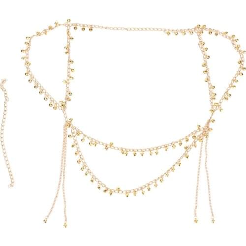 Belly Dancing Waist Bell Chain Sexy Women Dancing Tassel Body Jewelry for Party, Holidays, Weddings