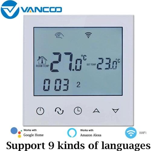 Vancoo Wifi Voice Temperature Controller Thermostat Alexa Digital Display Program Mobile Phone APP Wireless Thermoregulator