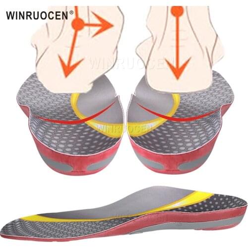 WINRUOCEN EVA Arch Support Orthopedic Shoes Insoles Inserts for Men Women Flat Feet Plantar Fasciitis Feet Pain Sports Pads