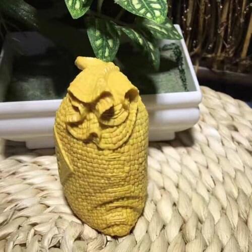 Adornos de escritorio para decoración del hogar, bolsa de bendición tallada en madera