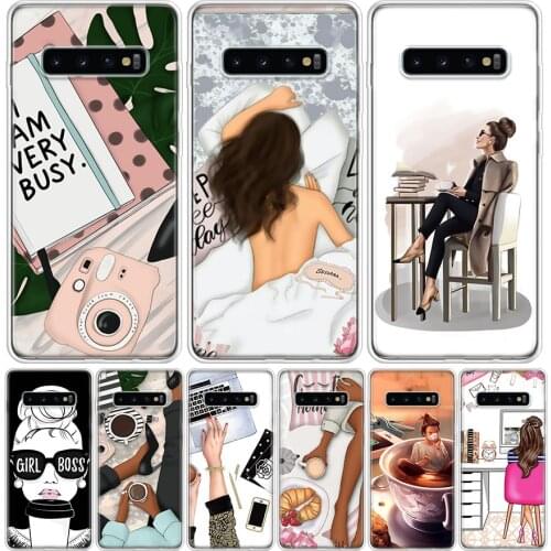 Girl Boss Pink Women Phone Case for Samsung Galaxy A51 A71 A50 A70 A40 A30 A20E A10 A01 A21 A41 M30S A6 A7 A8 A9 Plus + Cover