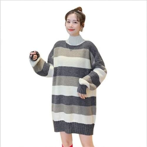 Women Sweater Dress Korean Woman Sweaters Dresses Autumn Winter Women Knitted thick Sweater Dress Lady vestidos Z337