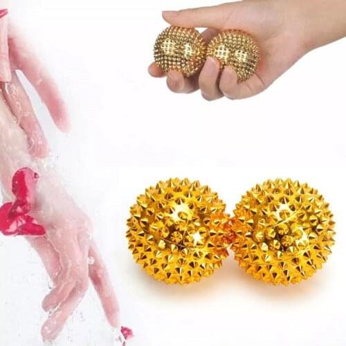 1 Paar Magnetische Massage Bal Roller Fitness Spiky Massage Bal Verlichten Spierspanning Hand Massage Acupunt Spier Ontspanning