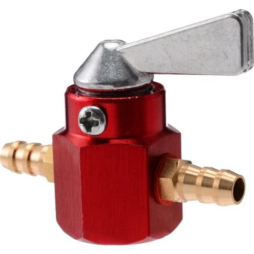 1pc Aluminium inline 6mm In-Line Petrol / Fuel Tap Motorcycle On-OFF Petcock Fuel Switch Universal for Motorcycle Scooter ATV