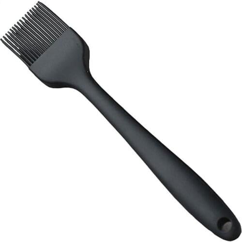 1pc Black Basting Brush Set Creative Food Grade Silicone Heat-Resistant Baking Brush With Spatula Baking BBQ Tools Accessories