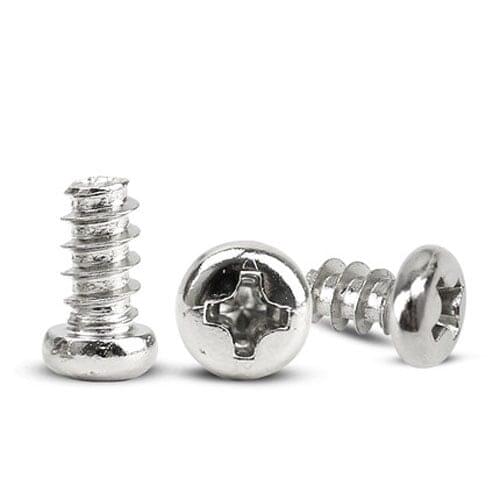 100pcs M1.4 Cross round head Flat tail tapping screw Pan heads Phillips screws Nickel plating 2.5mm-8mm Length