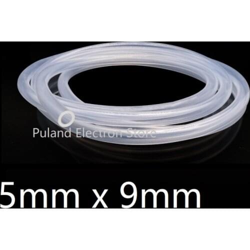 5x9 Silicone Tubing ID 5mm OD 9mm Food Grade Flexible Drink Tubing Pipe Temperature Resistance Nontoxic Transparent