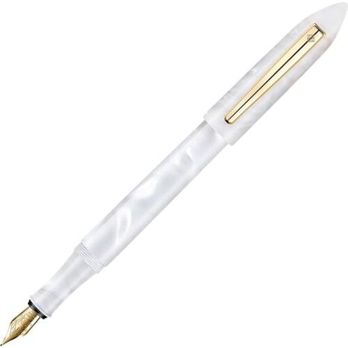 LIY (Live In You) MITU Acrylic Creative Fountain Pen Snow Resin Schmidt Nib EF/F & Converter Golden Trim Writing Gift Pen Set