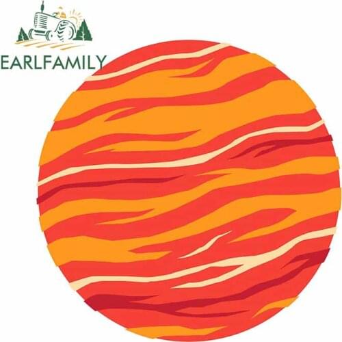 EARLFAMILY 13cm x 12.8cm for Bound for Planet Bacon Car Stickers Windows Scratch-Proof Decal Windshield Cartoon Car Assessoires