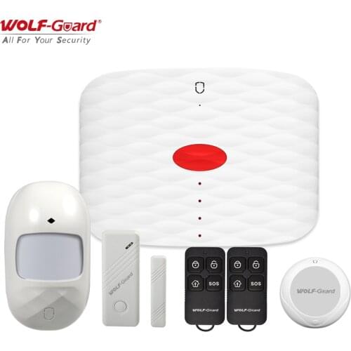 Wolf-Guard DIY 3G GSM Wireless Home Alarm Security System SOS IOS Andriod APP Control PIR Motion Detector Door Window Sensor