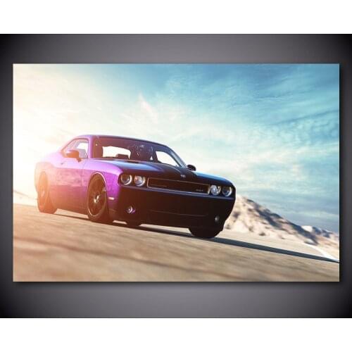 Dodges Challenger SRT8 GT Muscle Car Wall Art Vehicle Decorative Posters and Prints Canvas Painting For Living Room Decor