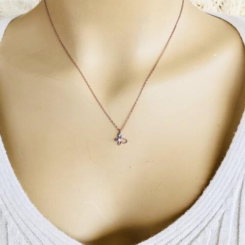 Soul of Butterfly 925 Sterling Silver Necklace Women Girls Gift Jewelry Accessories Fashion Handmade Elegant Chain