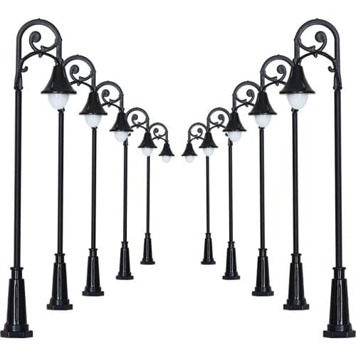 Garden Lamp Lanterns 12V with Resistance Led Lighting for Train Railway Railroad Scenery Landscape 6Pcs