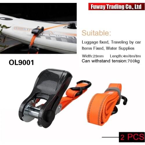 FUWAYDA 8M SUV Off-road Roof Luggage Fixed Bundle Furniture handling Road trips water sports Tightrope Fastener Strap Tensioner