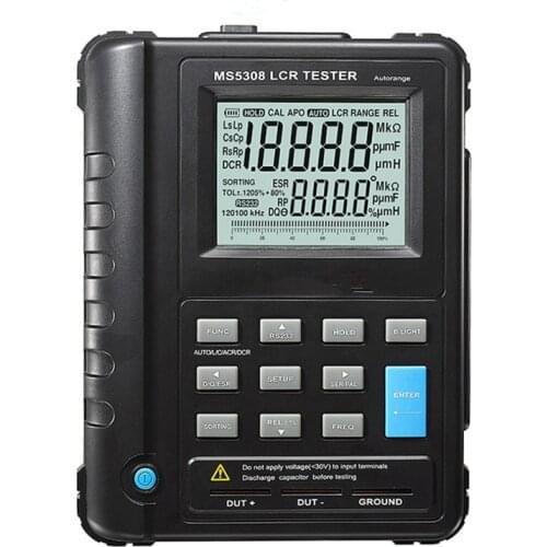 Hot Sale Professional MS5308 LCR Meter Portable Handheld Auto Range LCR Meter High Precison Accuracy 100Khz Resistance Meters