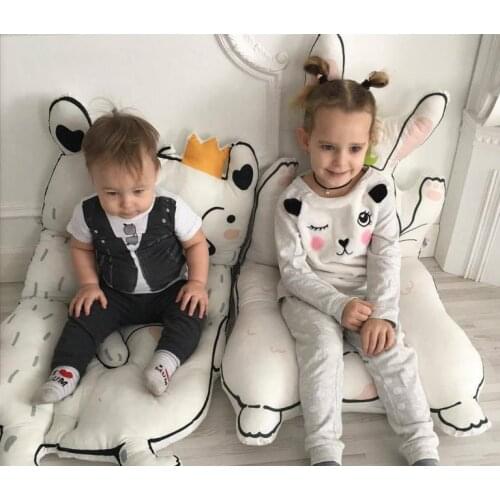 Play mat Childrens rabbit raccoon hug blanket Thicken crawling mat Play Floor mat