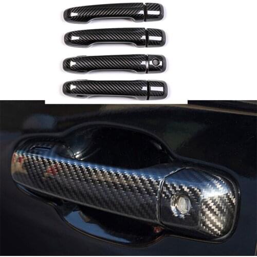 ABS Car Outer Door Handle Cover Door Bowl Protection Covers Sticker For Toyota Land Cruiser Prado 150 LC150 2010-2019