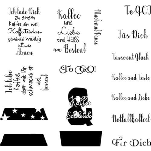 German stamp Clear Stamp for Scrapbooking Transparent Silicone Rubber DIY Photo Album Decor A157