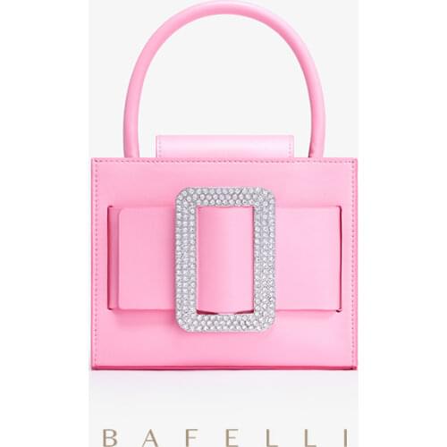 BAFELLI 2021 NEW FASHION HANDBAG SMALL SQUARE BAG MINI MESSENGER BAG DIAMOND SQUARE BUCKLE BAG CASUAL FEMALE MINI PURSE