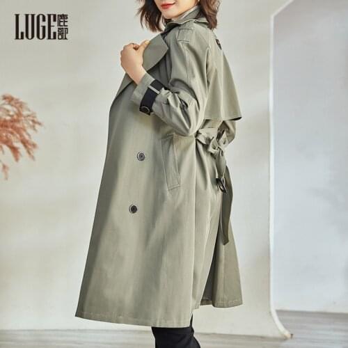 2021 autumn new fashion temperament high loose coat this years popular windbreaker coat womens middle and long style