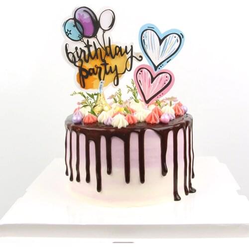 New Air Balloon Happy Birthday Cake Topper Colorful Candle Cupcake Topper For Kids Birthday Party Cake Decorations Baby Shower