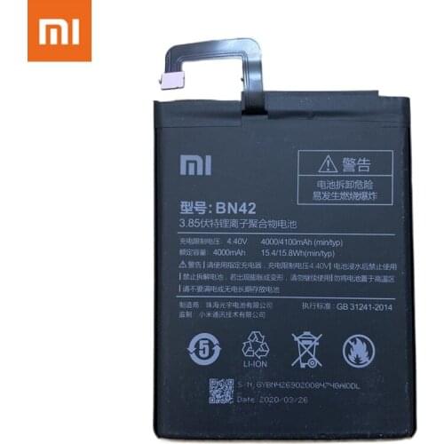 Original XIAOMI BN42 4000mAh Phone Battery For Xiaomi Redmi 4 Phone Batteries