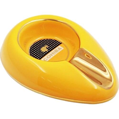 Cohiba oval portable CIGAR ASHTRAY household ceramic ashtray luxury tobacco can hold 1 cigar