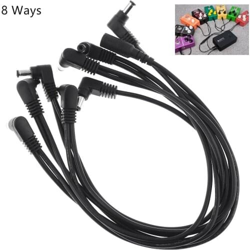 1 to 8 Ways Guitar Effect Pedal Daisy Chain 2.6m Copper Wire Power Supply Cables Splitter