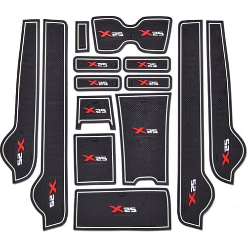 Car Anti-Dirty Pad Door Groove Gate Slot Cup Armrest Storage Pad Anti-Slip Mat For Baic Senova X25