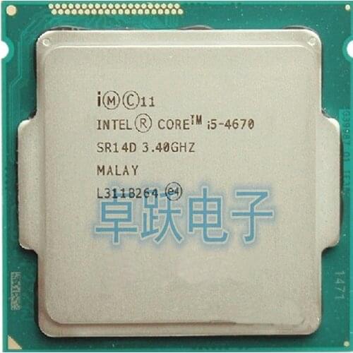 Intel Core i5-4670 i5 4670 Processor Quad-Core LGA1150 Desktop CPU 100% working properly Desktop Processor