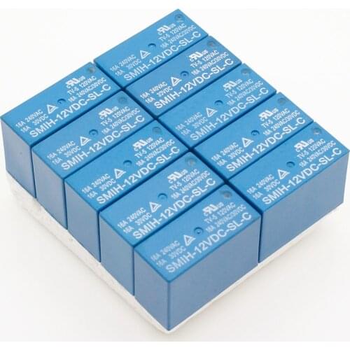 10PCS/lot Power relays SMIH-05VDC-SL-C SMIH-12VDC-SL-C SMIH-24VDC-SL-C 5V 12V 24V 16A 8PIN A set of conversions
