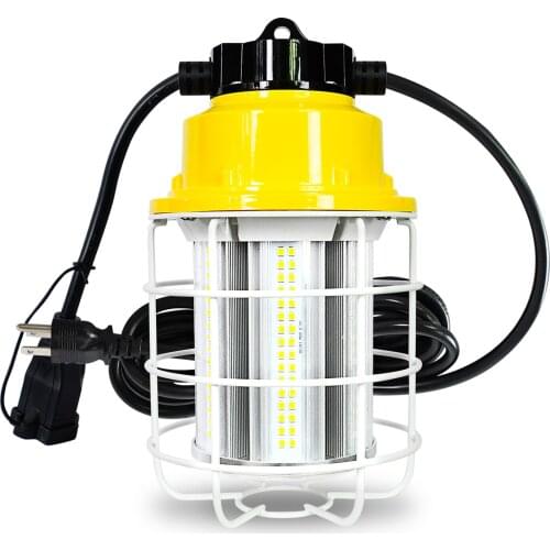 60W LED Temporary Work Light, 5000K 9000Lm Linkable Corded Portable Work Light Fixture for Construction Lighting Workshop