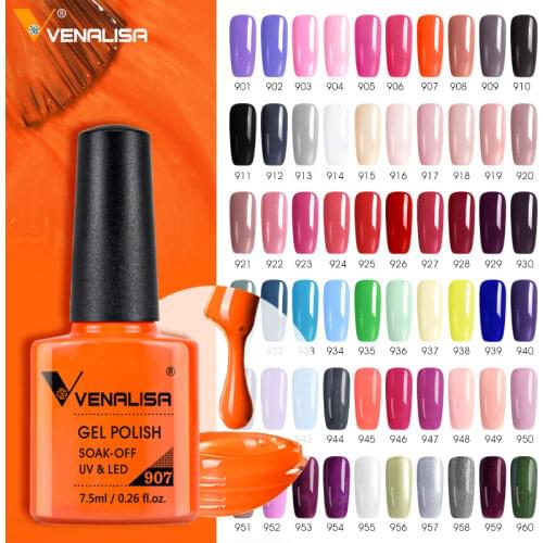 Venalisa 7.5ml soak off gel nail polish canni nail supply wholesale uv gel lacquer led color nail art glitter polish lamp