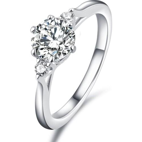 Hot Sall 925 Sterling Silver Index Finger Ring For Femals Whit Zirconia Fashion Wedding Rings 2019