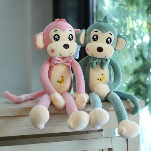 Zqswkl 55/75/90cm cute banana monkey plush toy doll girls christmas birthday gift kawaii stuffed toys pillow hugs