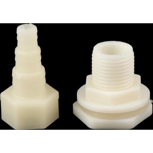 1/2" Fish Tank Bulkhead Pipe Joints Aquarium Bucket Water Inlet Outlet Connector Water Tank Drainage Tool