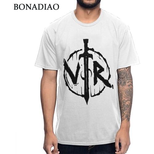 100% Cotton Fashion Vikings Valhalla Odin Asgard Logo T Shirt Mens Quality Unique Design Tee Shirt