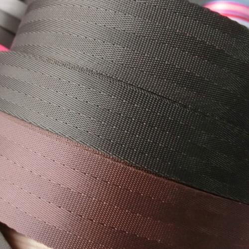 3M/lot 20mm 25mm 38mm 50mm Ribbon Safety Belt Outdoor Backpack Bag Parts Black Coffee Webbing Car seat belts pet belts tow belt